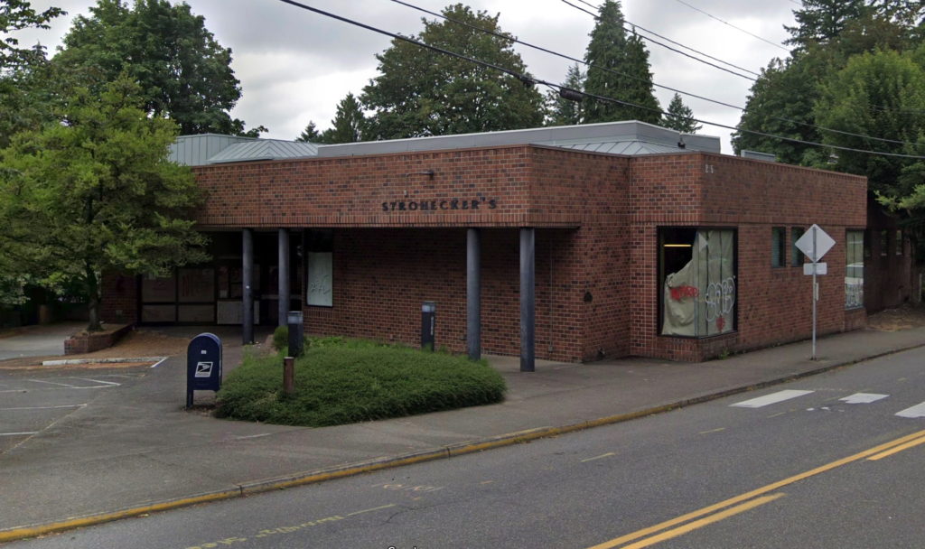 Google Earth image of former Strohecker's grocery