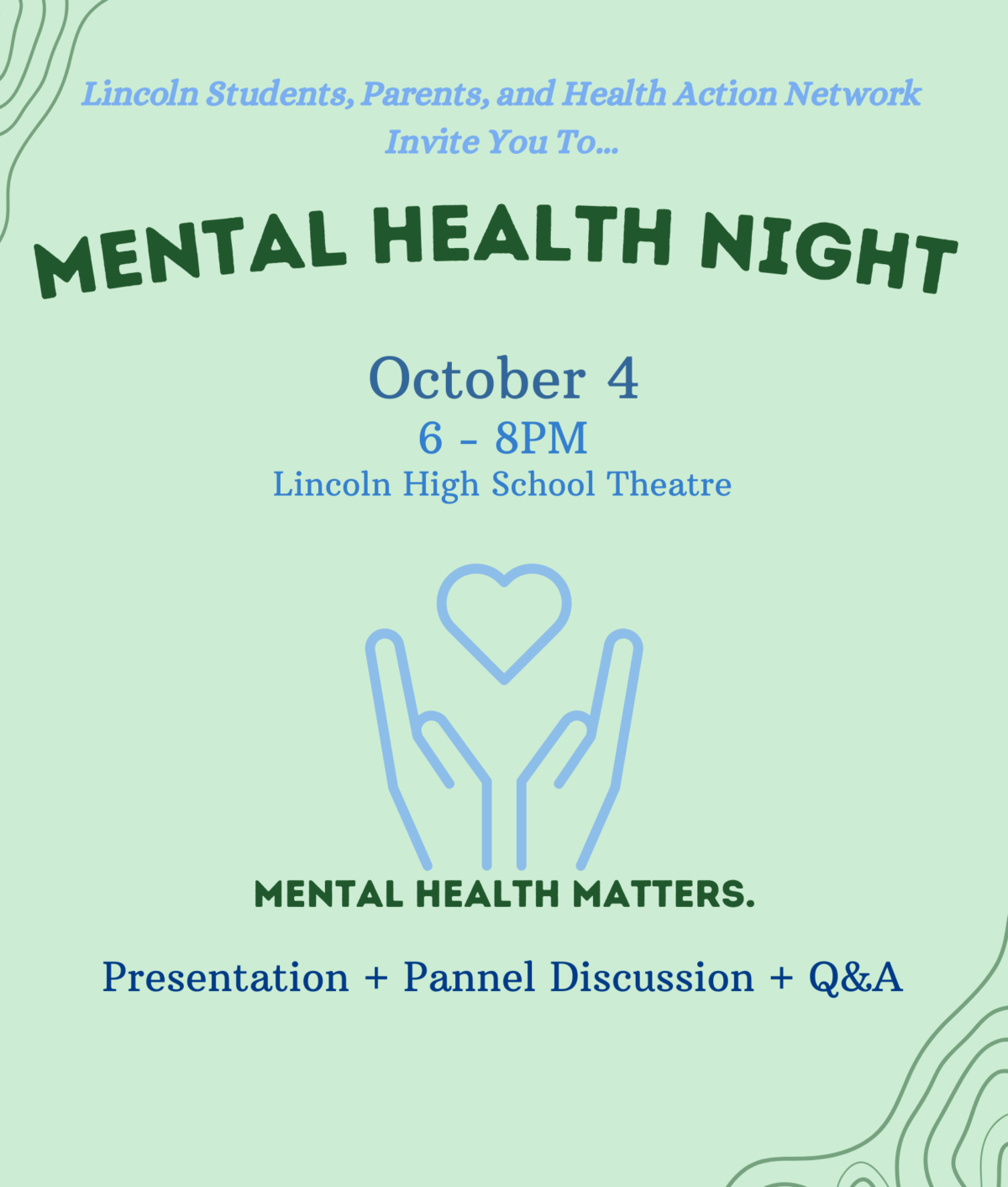 Mental Health Night Lincoln High School