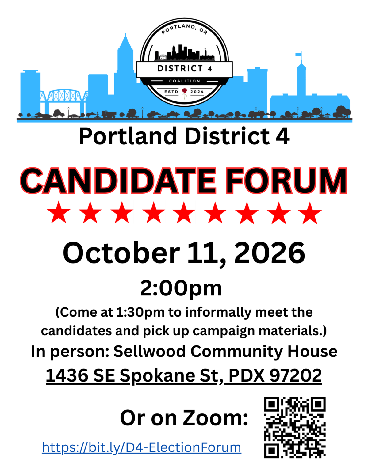 District Four Candidate Forum October 11, 2026