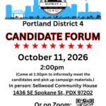 District Four Candidate Forum October 11, 2026